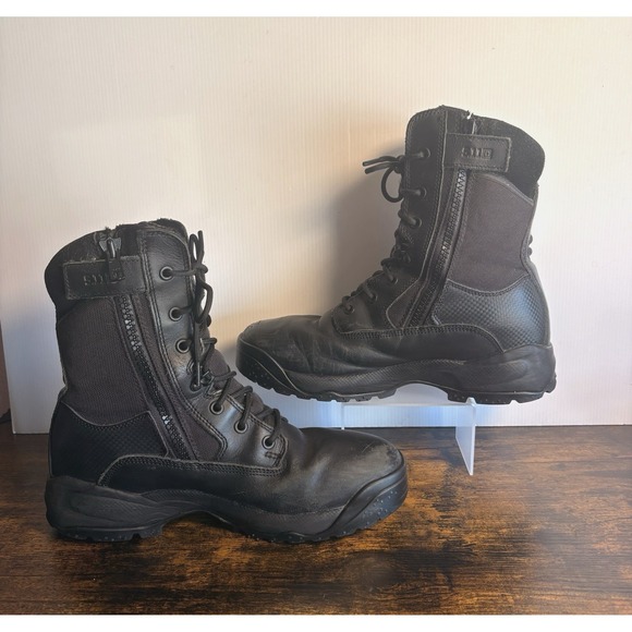 5.11 Tactical‎ ATAC 8" Storm Boots Mens Sz 11 Black Side Zip Military Tactical - Picture 4 of 13